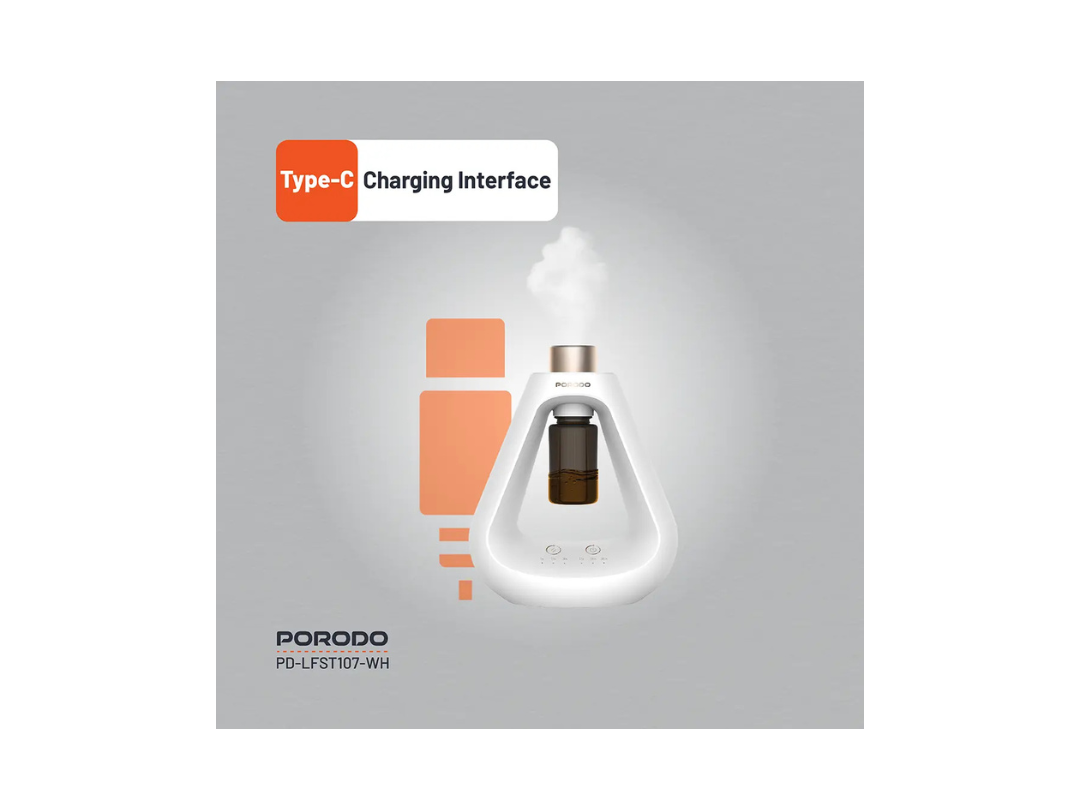 Porodo Lifestyle Aroma Sphere Waterless Diffuser | Quiet, USB-Powered Porodo Lifestyle Aroma Sphere Waterless Diffuser | Quiet, USB-Powered
